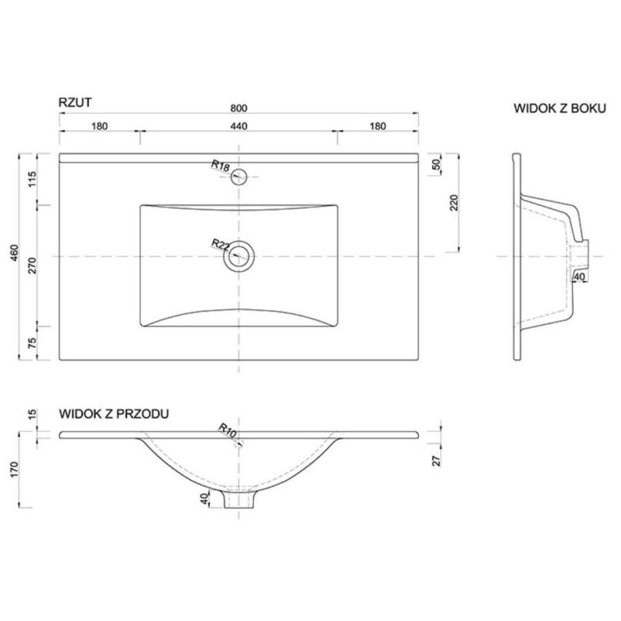 DEFTRANS PLAN 80 SINK 1724