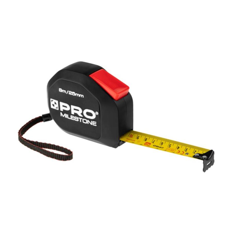 PRO MILESTONE MEASURE TAPE 8M X 25MM PRO-MZ188