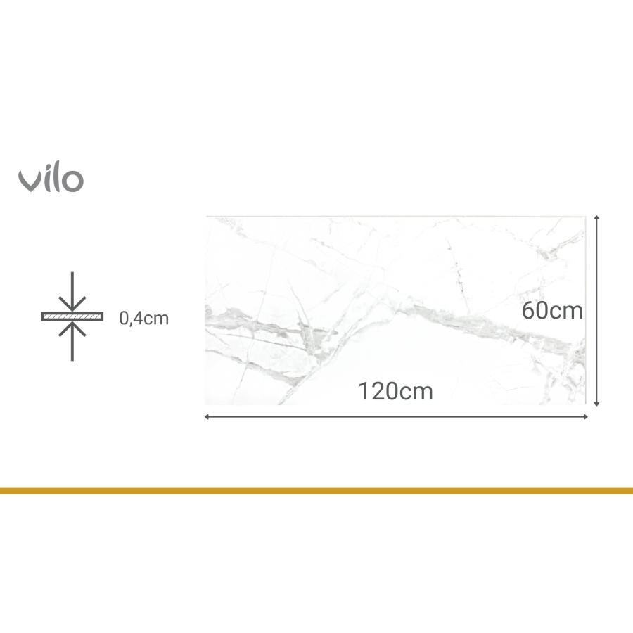 VILO SPC WALL PANEL CALACATTA SNOW MATT 60X120 (2.88 M2)