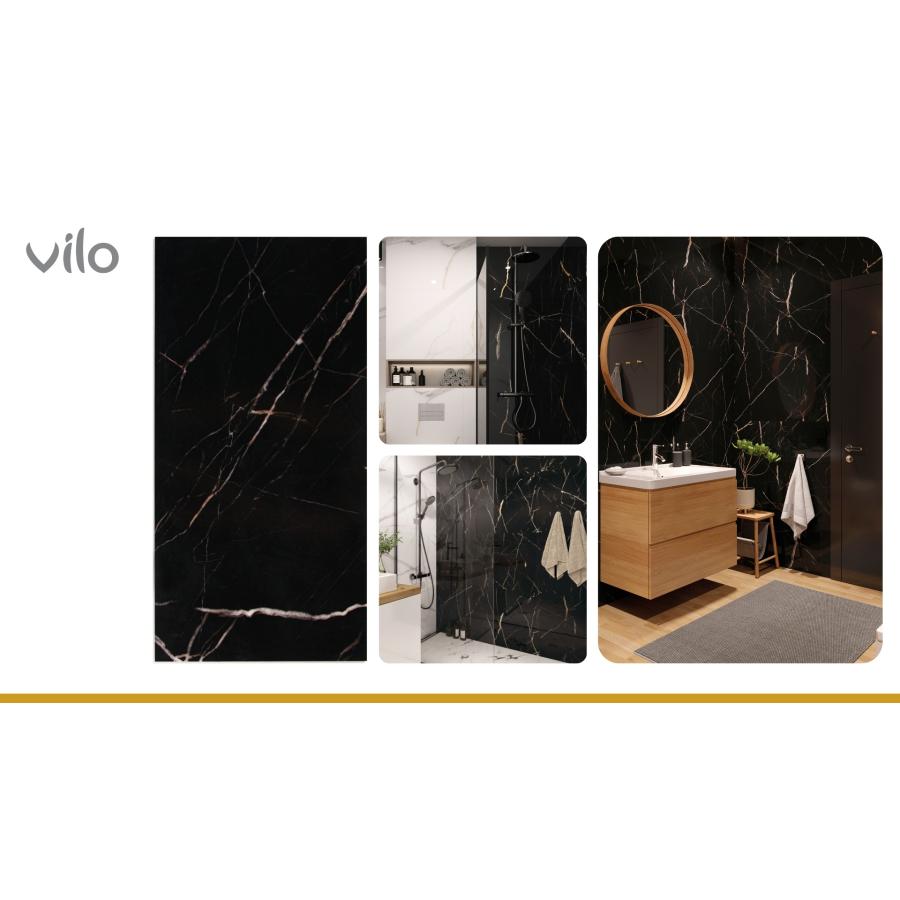 VILO SPC WALL PANEL CALACATTA BLACK 60X120 (2.88 M2)