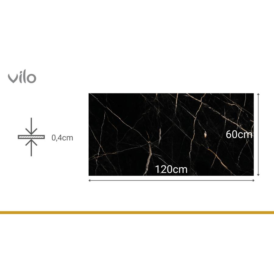 VILO SPC WALL PANEL CALACATTA BLACK 60X120 (2.88 M2)