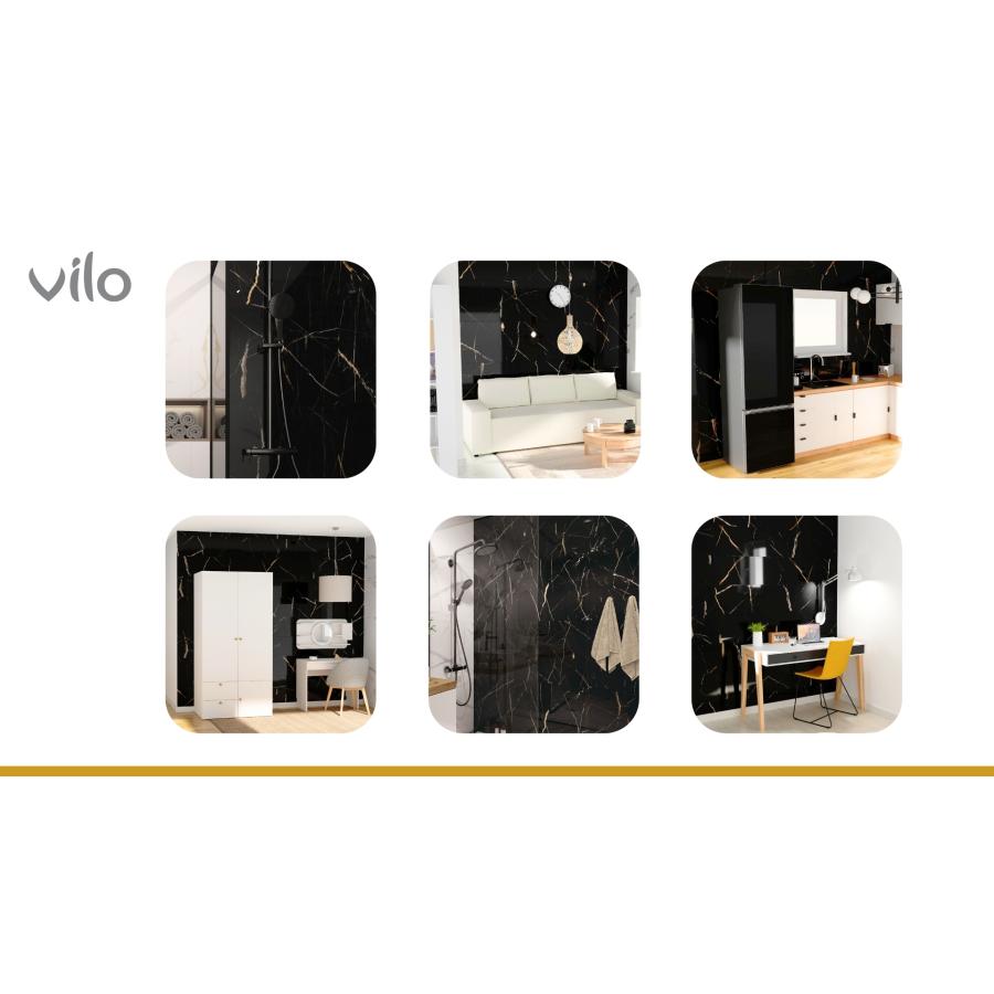 VILO SPC WALL PANEL CALACATTA BLACK 60X120 (2.88 M2)