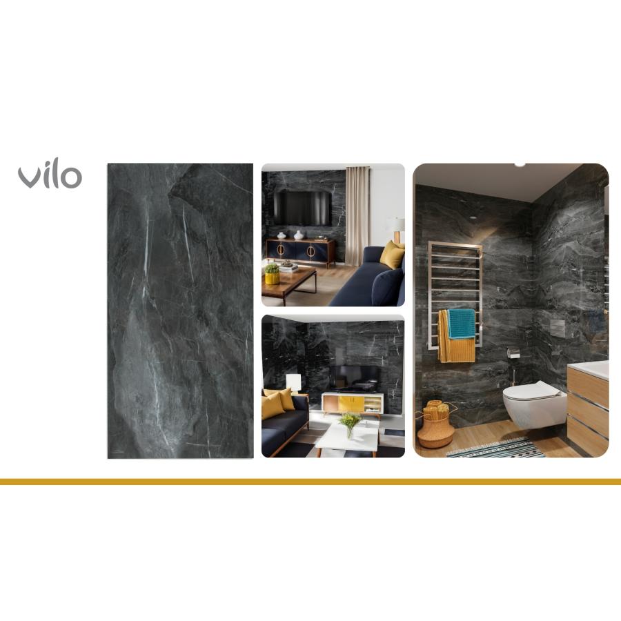 VILO SPC WALL PANEL DARK STONE 30X60 (2.34 M2)