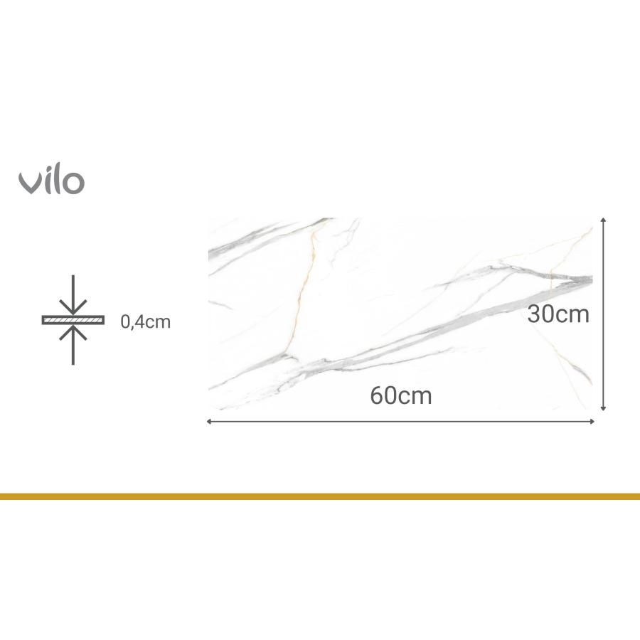 VILO SPC WALL PANEL CALACATTA WHITE 30X60 (2.34 M2)