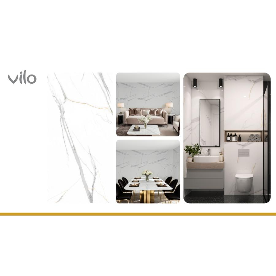 VILO SPC WALL PANELS CALACATTA WHITE 60X120 (2.88 M2)