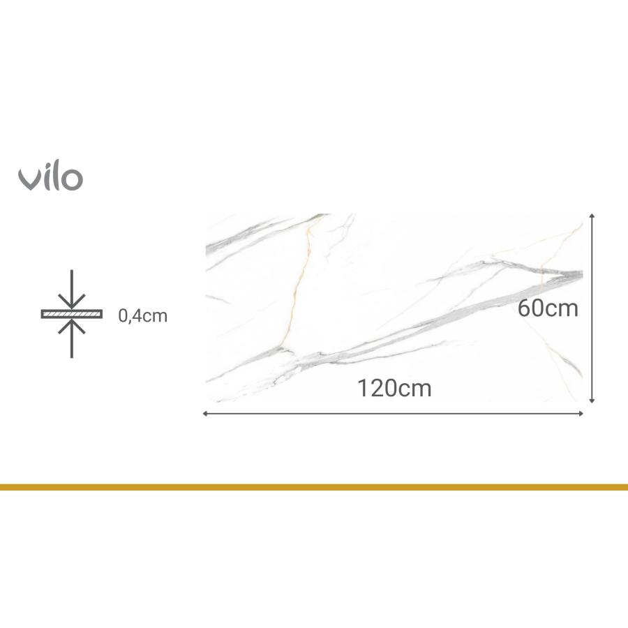 VILO SPC WALL PANELS CALACATTA WHITE 60X120 (2.88 M2)