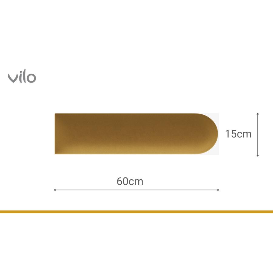 VOX VILO PANEL TAPICEROWANY 15X60 OVAL MUSZTARDOWY